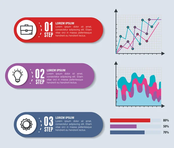 Ikony szablon biznesu infografiki — Wektor stockowy