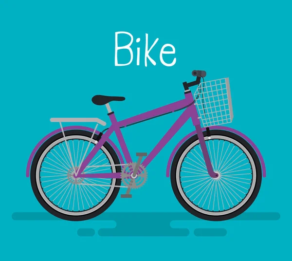 Bicycle vehicle isolated icon — Stock Vector