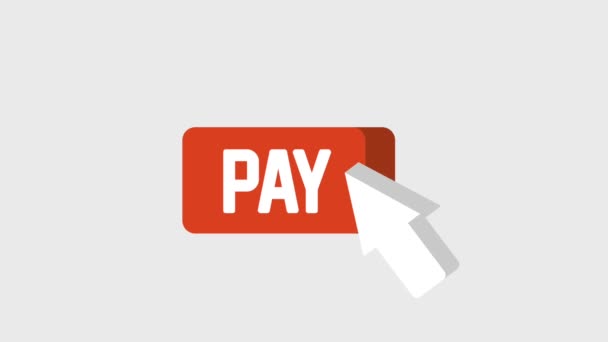 Digitale Online-Animation zum Bezahlen — Stockvideo