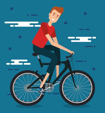 Bisikletli genç adam