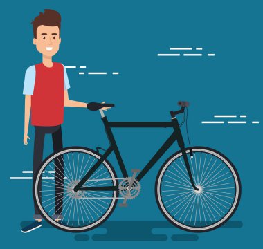 Bisikletli genç adam