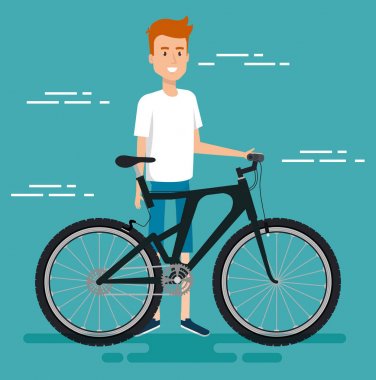 Bisikletli genç adam