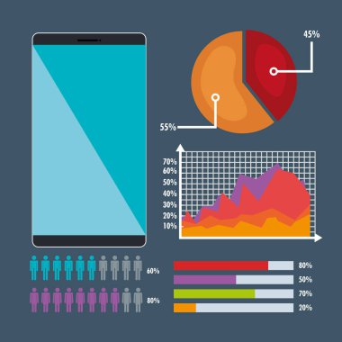 teknoloji ve iş Infographic şablon simgeler