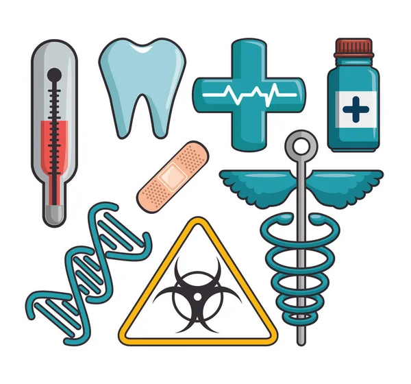 Iconos médicos y sanitarios — Archivo Imágenes Vectoriales
