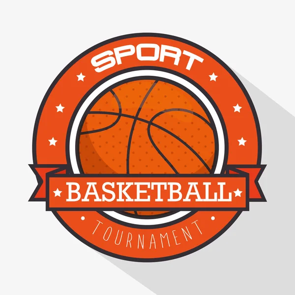 Pallacanestro logo sportivo — Vettoriale Stock