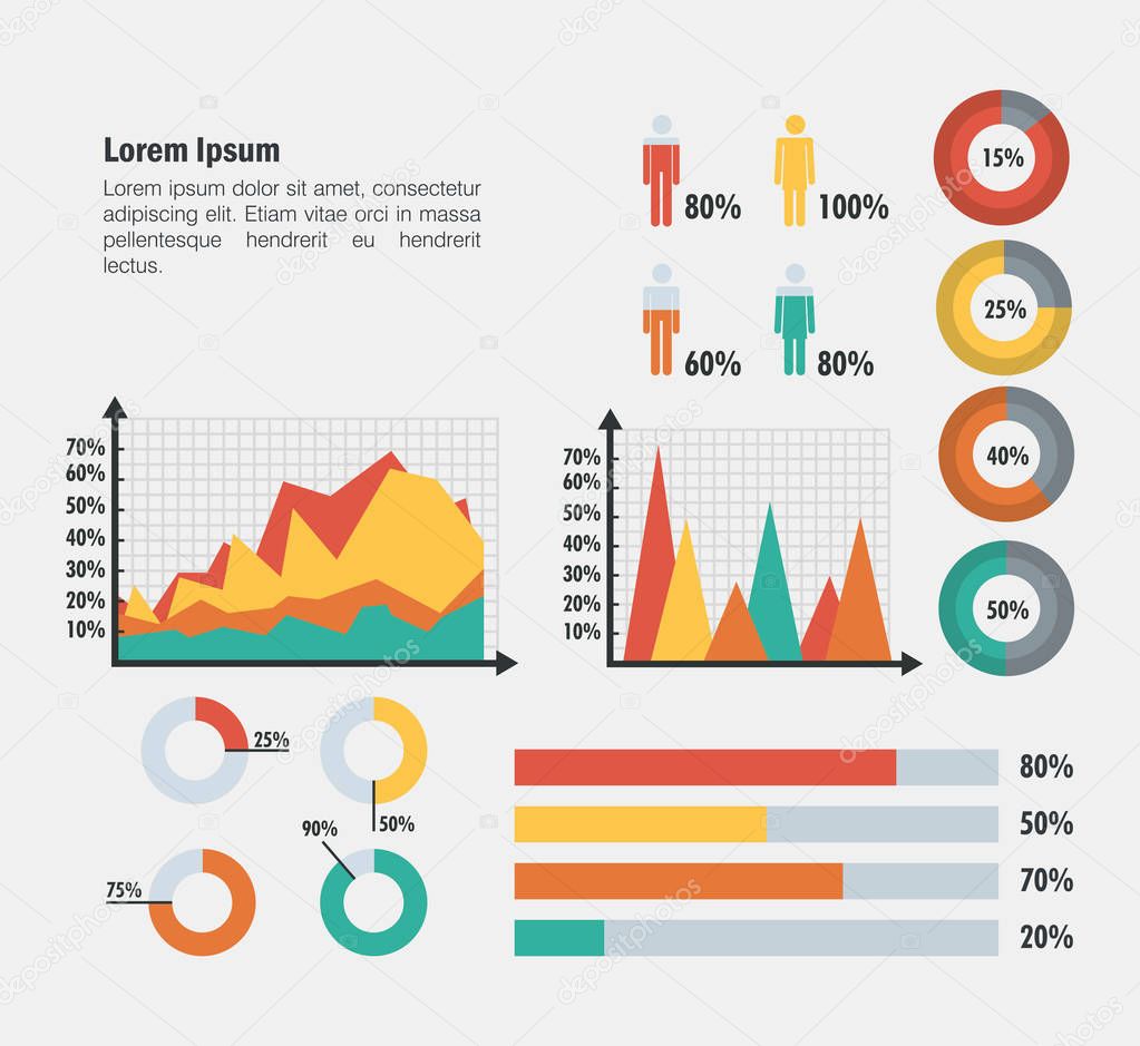 business infographic template icons