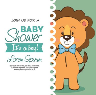 Bebek duş çocuk davetiye kartı