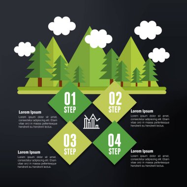 doğa Infographic şablon simgeler