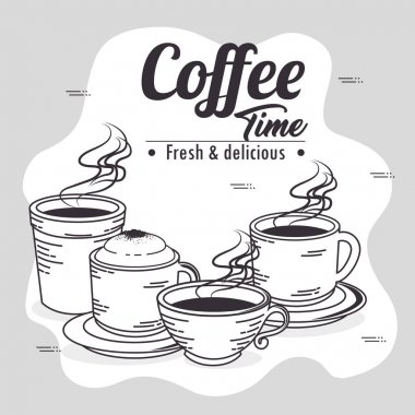 set kahve el çekilmiş