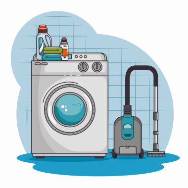 çamaşır makinesi ve cleaner vakum 
