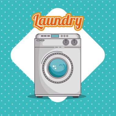 çamaşır makinesi ve giyim çamaşır odası 