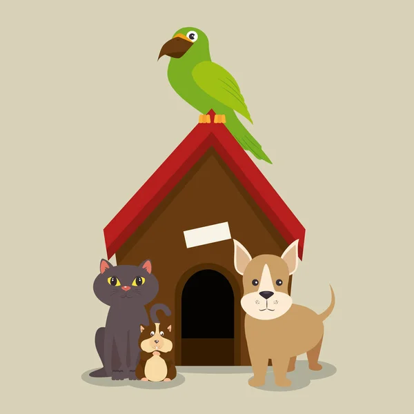 ホーム動物ペットのセット — ストックベクタ