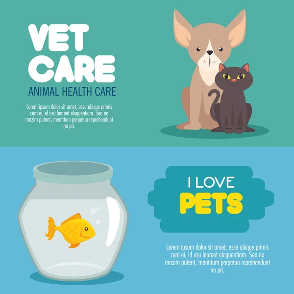 Κτηνιατρική κλινική κατοικίδιων ζώων λογότυπο — Διανυσματικό Αρχείο