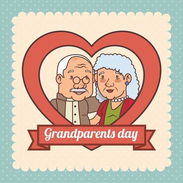 Feliz día de los abuelos — Vector de stock