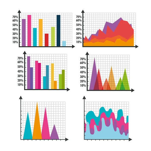 Піктограми набору інфографічних шаблонів — стоковий вектор