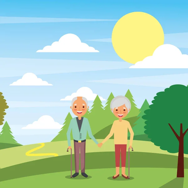 Gens grands-parents personnages — Image vectorielle