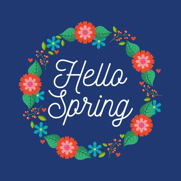 Olá cartão de primavera —  Vetores de Stock