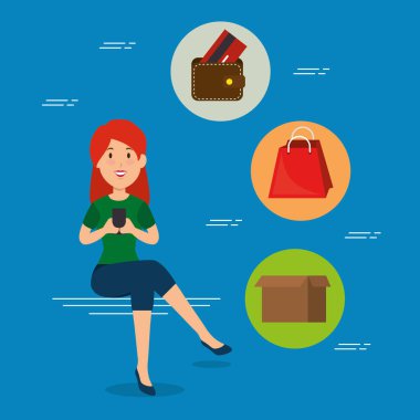 Alışveriş online e-ticaret kavramı