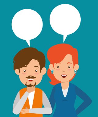 iş adamları ile konuşma kabarcıklar iletişim