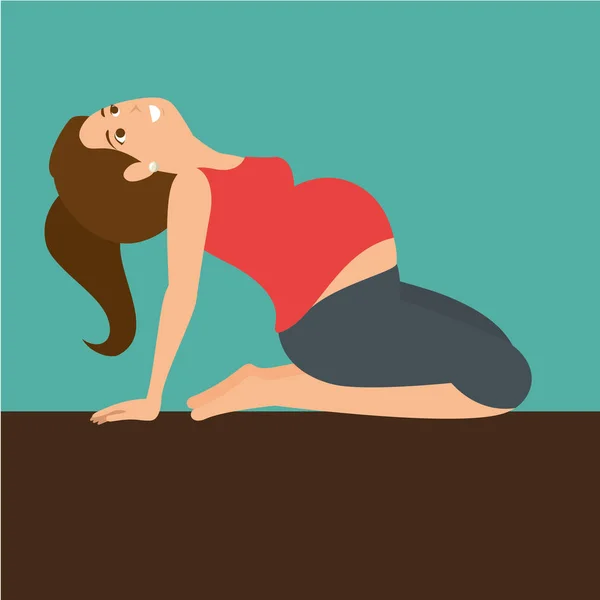 Yoga opleiding voor gezonde zwangerschap — Stockvector
