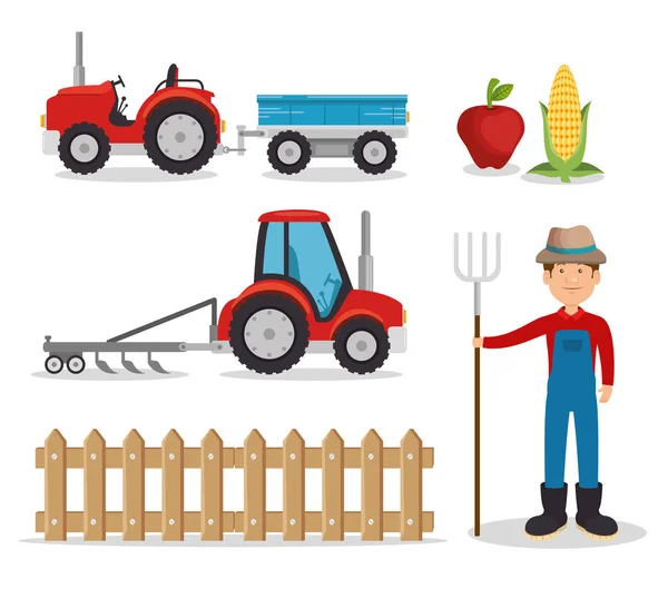 Tarım ve tarım Icon set — Stok Vektör