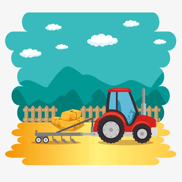 Concept agricole et agricole — Image vectorielle