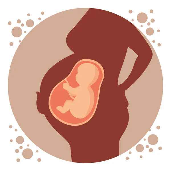 Embarazo bebé recién nacido icono — Vector de stock