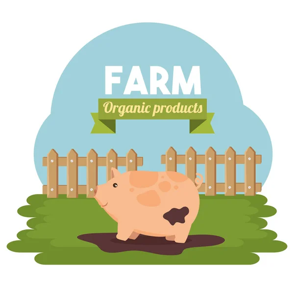 Farm animal ikonen — Stock vektor