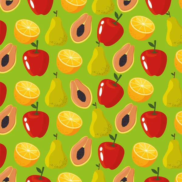 Frais fond de fruits biologiques — Image vectorielle