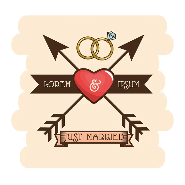 Design des Hochzeitslogos — Stockvektor