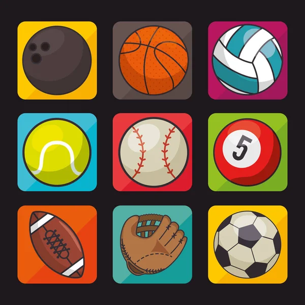 Conjunto de ícone de esportes — Vetor de Stock
