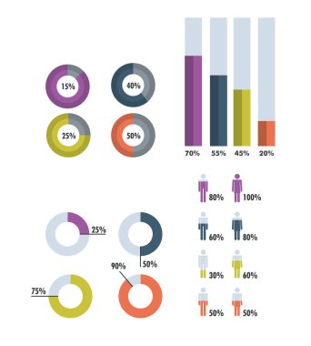 iş Infographic şablon ikonları/simgeleri