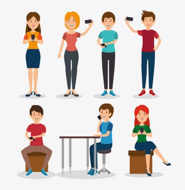 Smartphone bağımlılık kavramı modern yaşam tarzı 