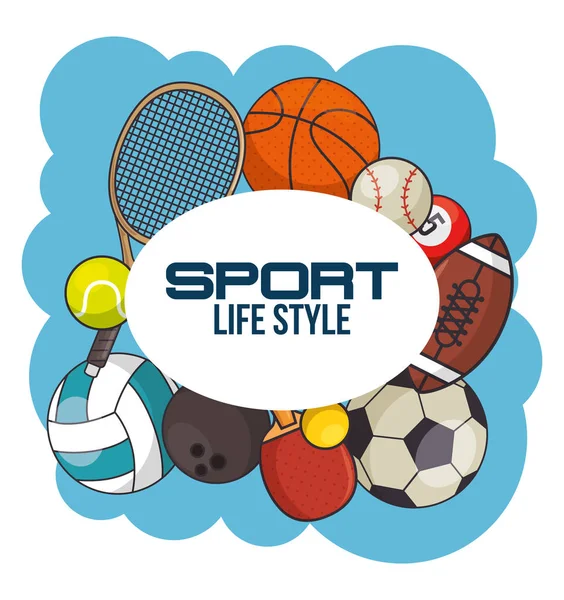 Sportovní zařízení koncepce — Stockový vektor