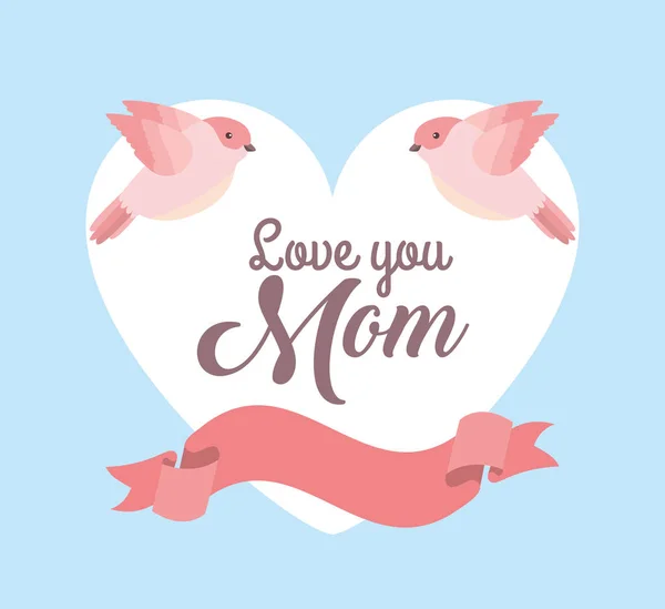 Tarjeta del Día de las Madres — Vector de stock