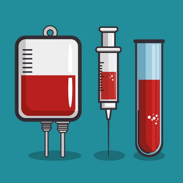 Símbolo de doação de sangue — Vetor de Stock