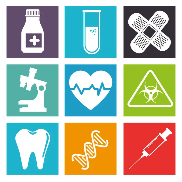 Icônes médicales et de santé — Image vectorielle