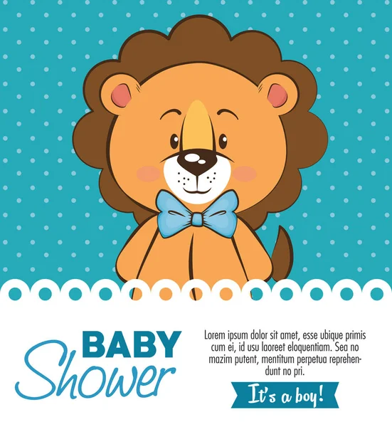 Baby shower boy einladungskarte — Stockvektor