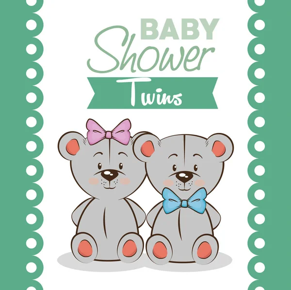 Baby shower girl invitation card — Stockvector