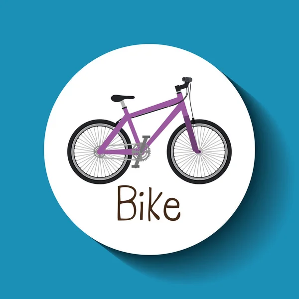 Bicicleta vehículo aislado icono — Vector de stock