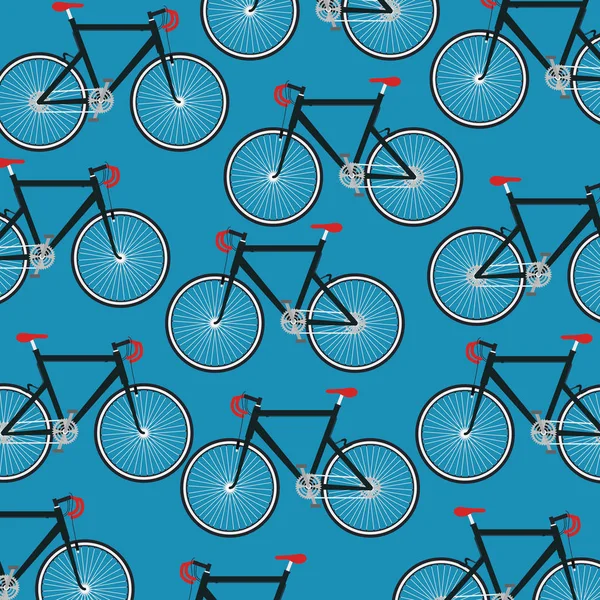 Set bicycle pattern background — Stock Vector