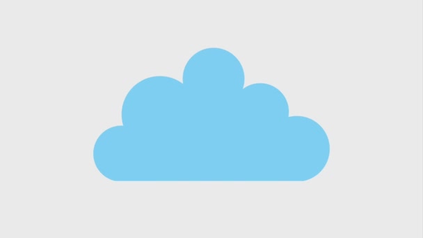 Cloud computing lagring refresh eller synkronisera pilar — Stockvideo