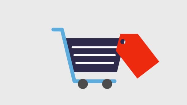 Negocio de compras online — Vídeo de stock