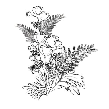 Sevimli çiçek bitki simgesi