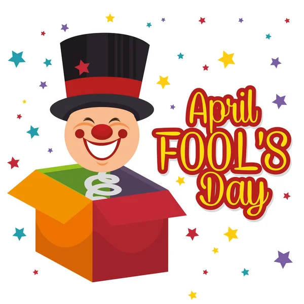 April fools day celebration card — Stock Vector