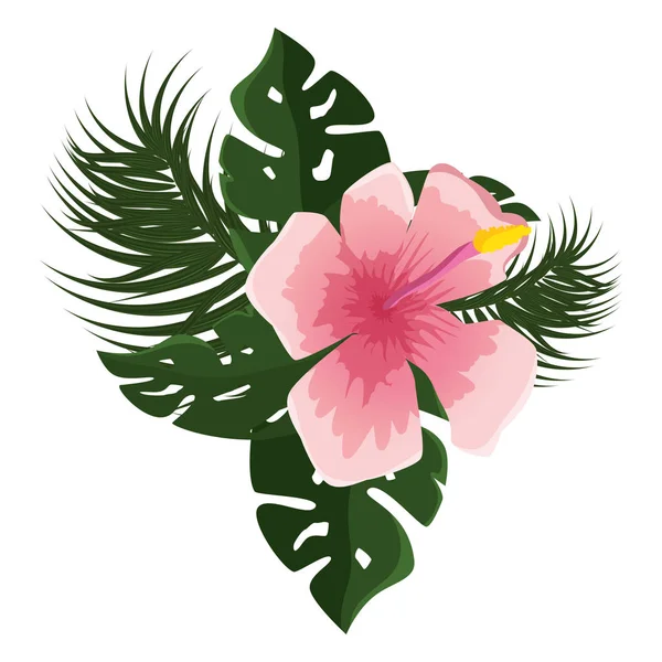 熱帯の夏花装飾 — ストックベクタ