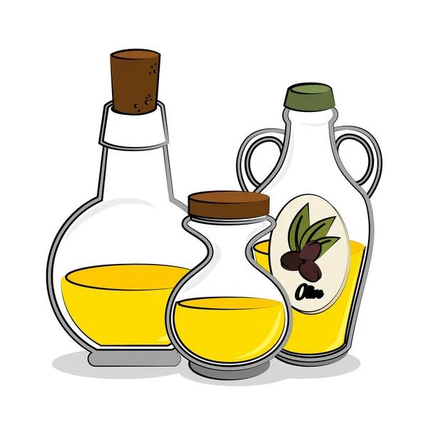 Olio d'oliva prodotto sano — Vettoriale Stock
