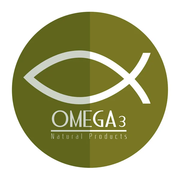 Produk omega 3 sehat - Stok Vektor