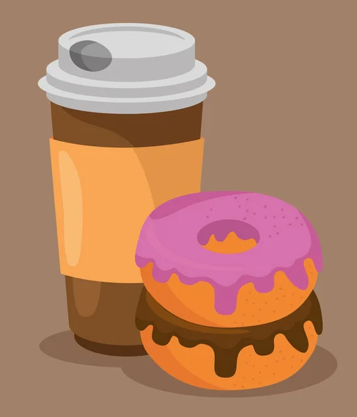 Sweet Donuts Ikone isoliert — Stockvektor