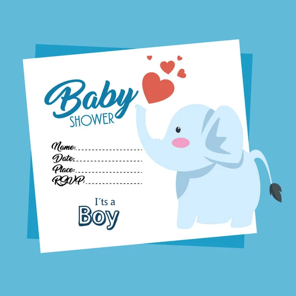 Tarjeta de invitación baby shower — Vector de stock